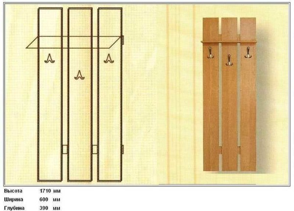 Как сделать настенную вешалку