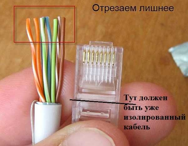 Подключение интернет розетки RJ-45 и обжим коннектора