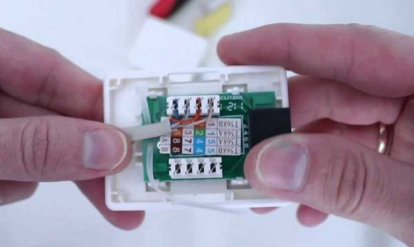 Подключение интернет розетки RJ-45 и обжим коннектора