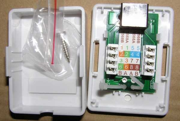 Подключение интернет розетки RJ-45 и обжим коннектора