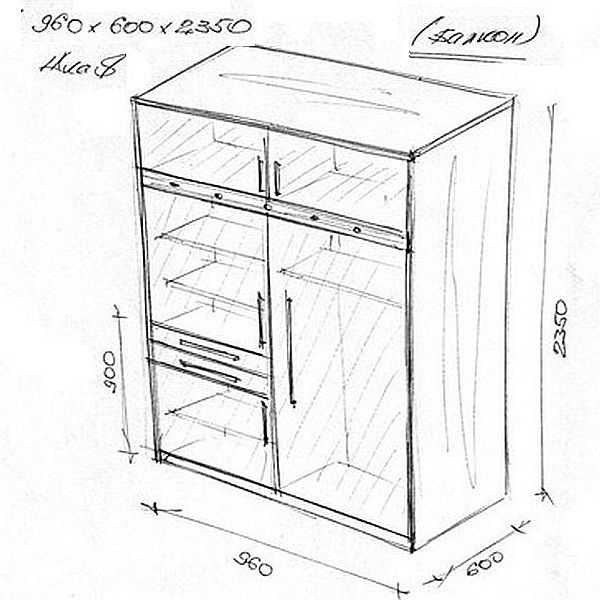 Как сделать шкаф на балкон или лоджию